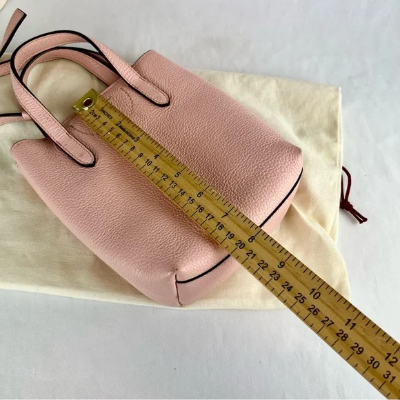 SALVATORE FERRAGAMO Baby Pink Gancini Mini Shopper Tote with dustbag - Picture 14 of 15